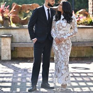 Elliatt White Floral Lace Maxi Dress